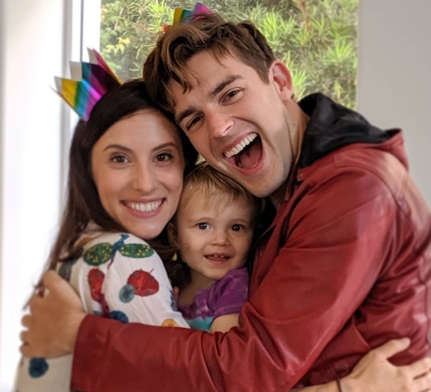 MatPat with his wife, Stephanie Cordato and their son